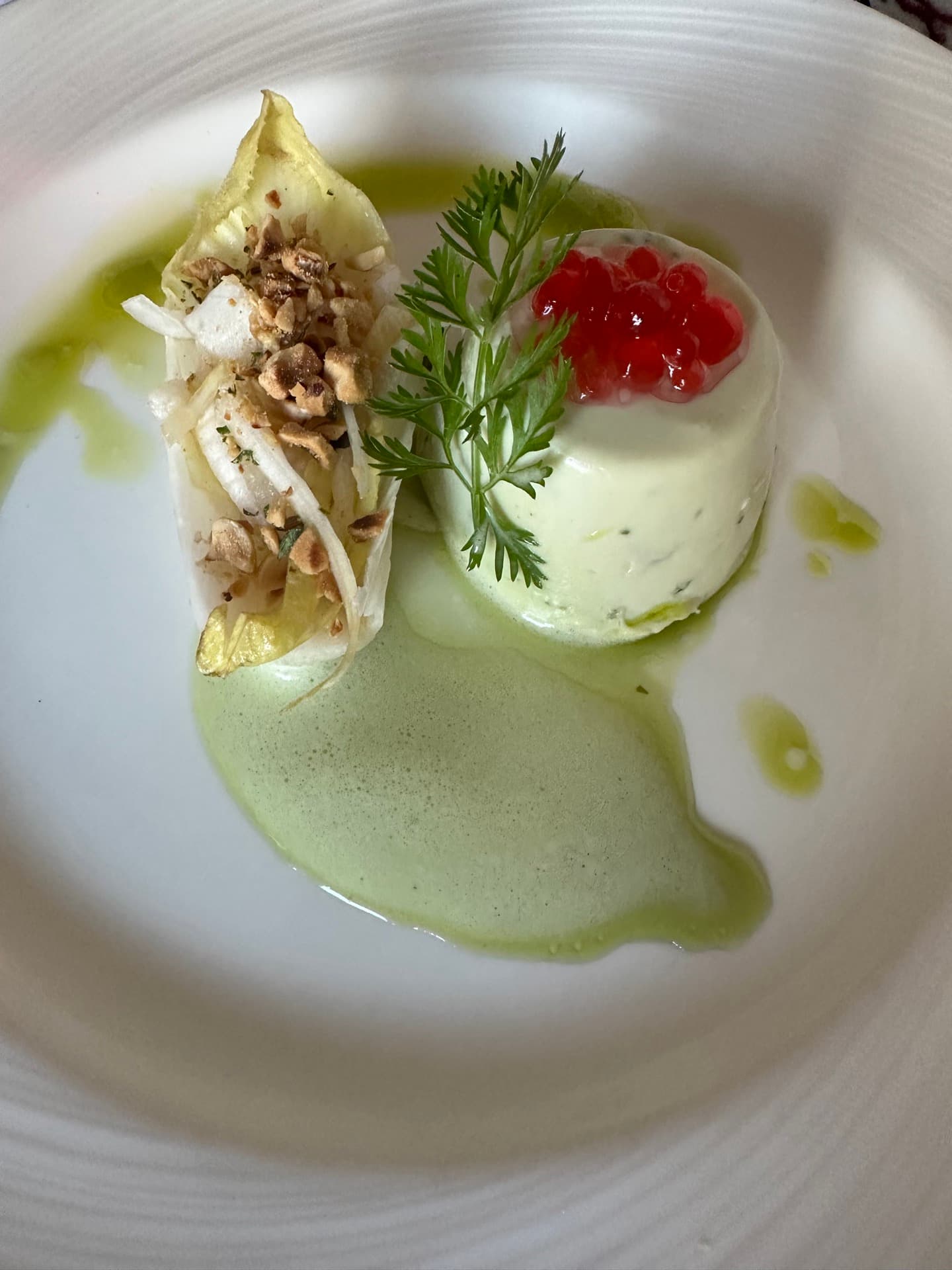 Panna cotta with caviar