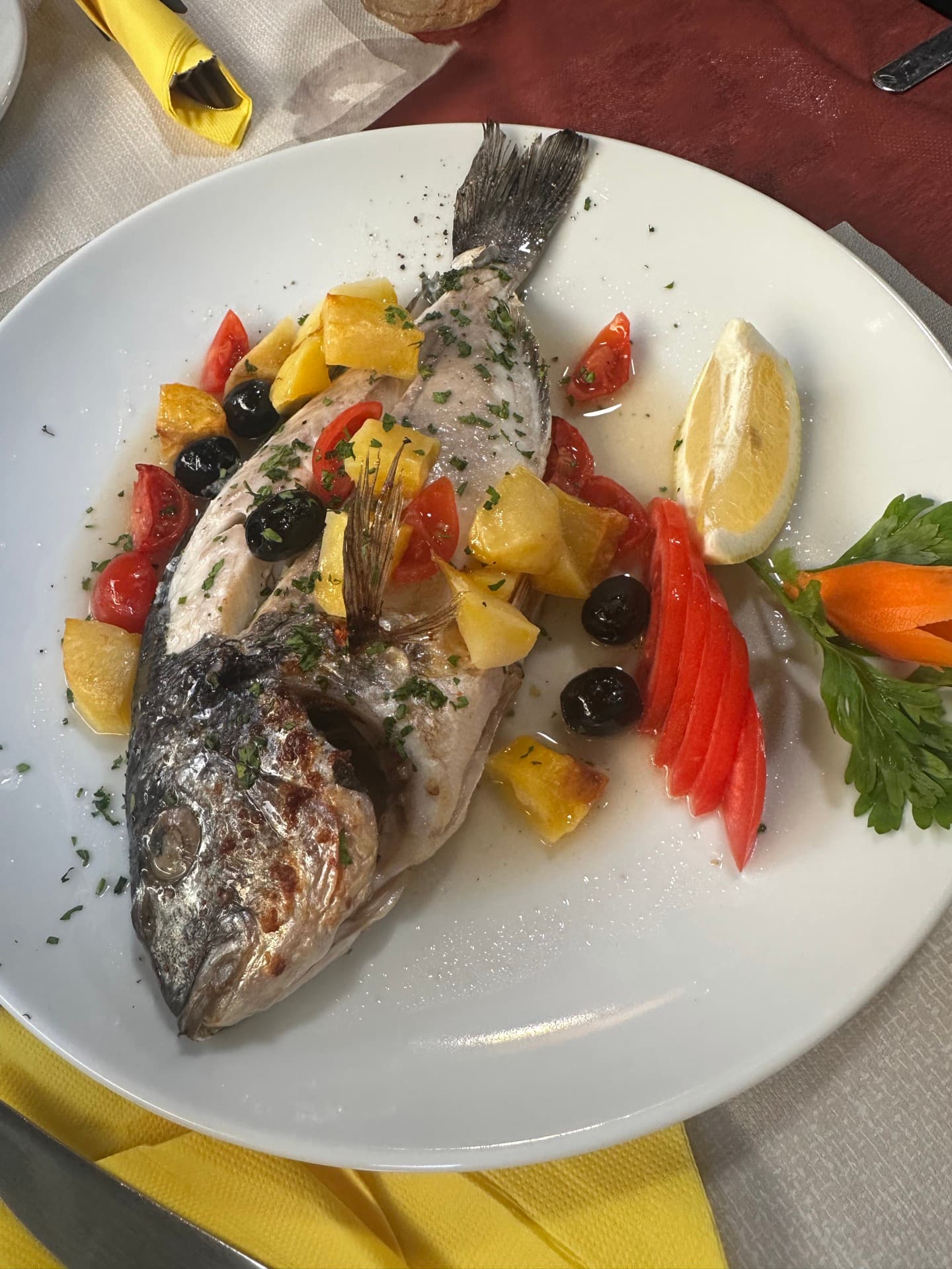 Whole grilled fish — Mediterranean